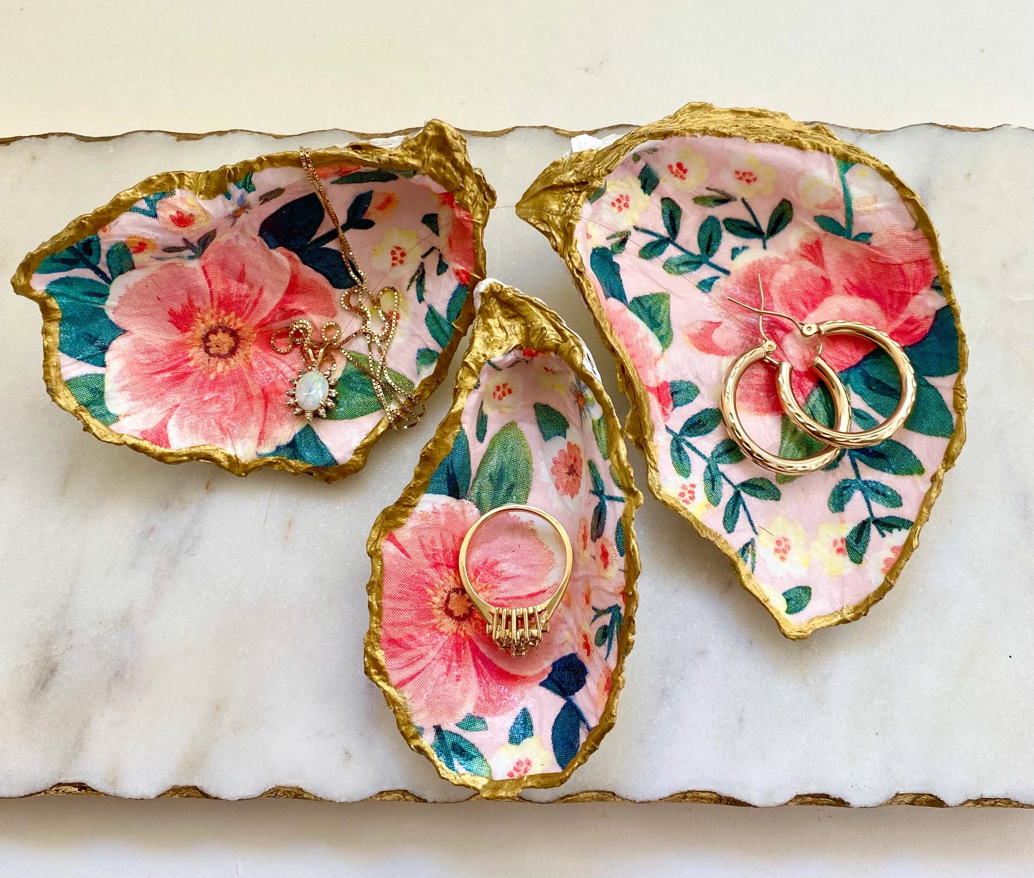Recycled Oyster Shell Jewelry Dish