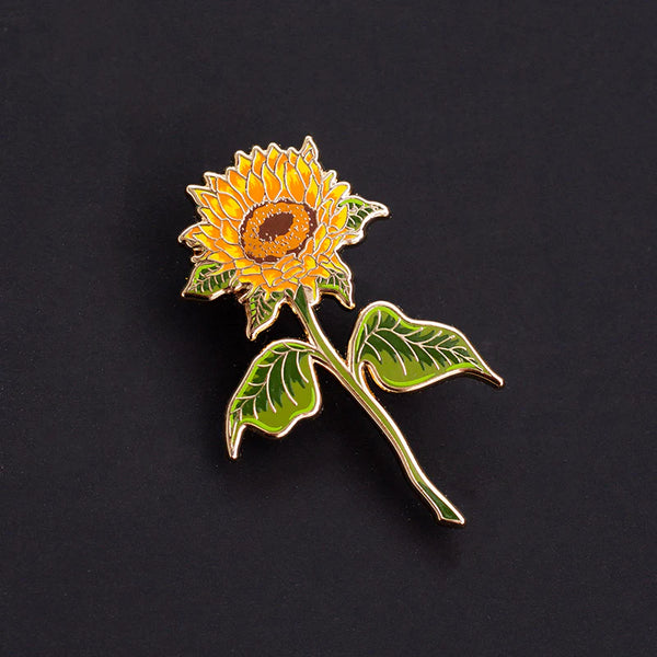 Plant Pins! Bloom Flourish Grow - Bloom Enamel Badge Pin - (12214)